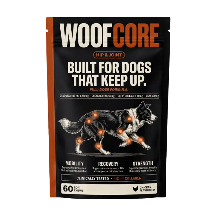 WoofCore Hip and Joint soft chews pouch